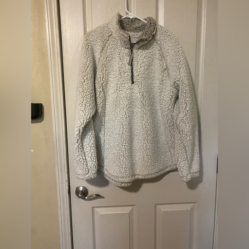 Cozy White Sherpa Pullover